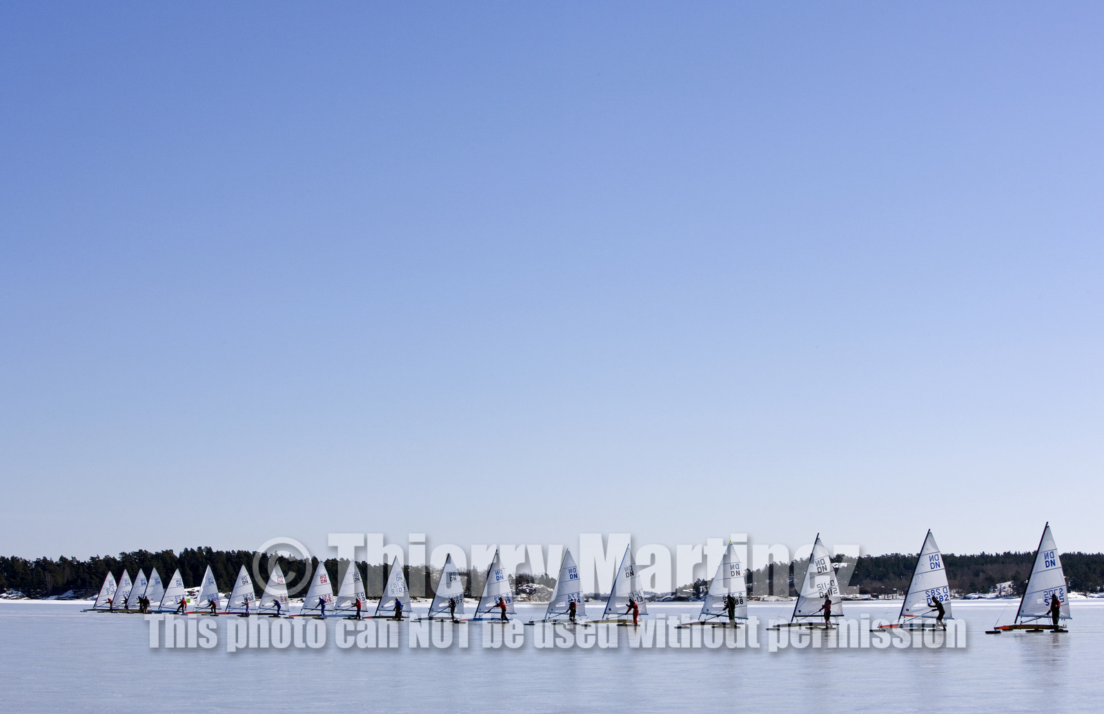 Ice Boats in Stockholm Archipelago - March 2005.