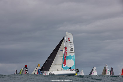 23_21909   © Thierry Martinez. LES SABLES D'OLONNE, 85 - FRANCE 25 septembre 2023.Départ MINI TRANSAT 2023. Départ du Dimanche 24 septembre retardé au Lundi 25 Sept .Les Sables d’Olonne (FRA)    Santa Cruz de la Palma ( Canaries)    St François ( Guadeloupe): 4050 NM.