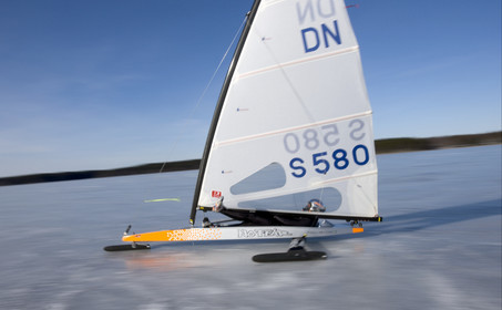 Ice Boats in Stockholm Archipelago - March 2005.