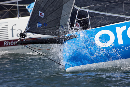 22_32909   © Thierry Martinez.PORT LA FORET, FRANCE. 28 Aout  2022.53éme édition de la Solitaire du Figaro.Départ de la 2éme étape , Port La Forêt   Royan (635NM).
