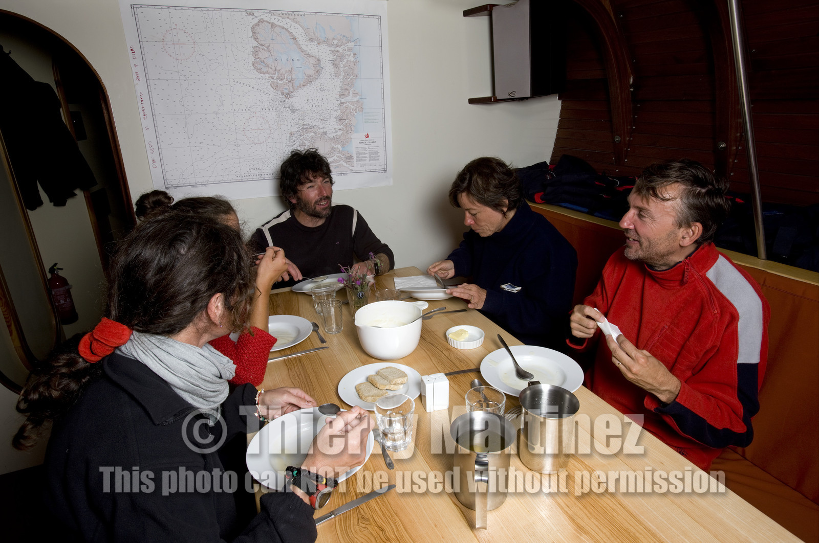 Schooner LA LOUISE sailing on west coast of Greenland.