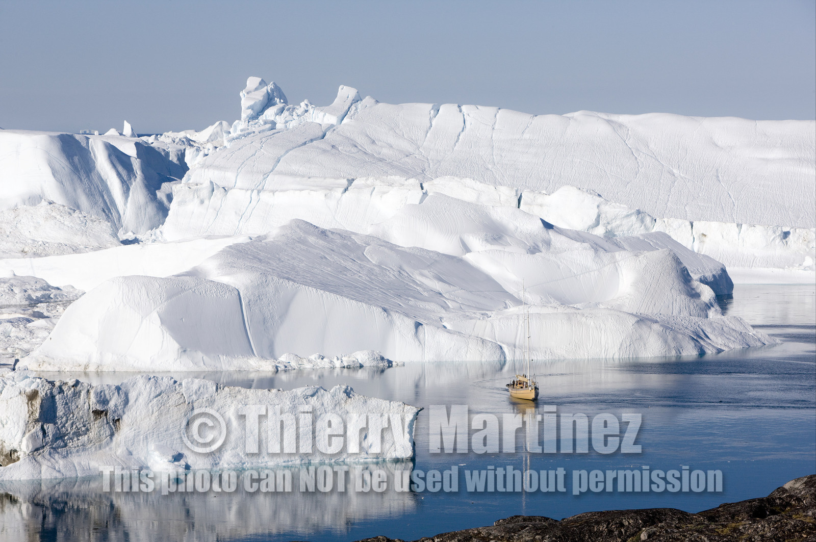 Schooner LA LOUISE sailing on west coast of Greenland.