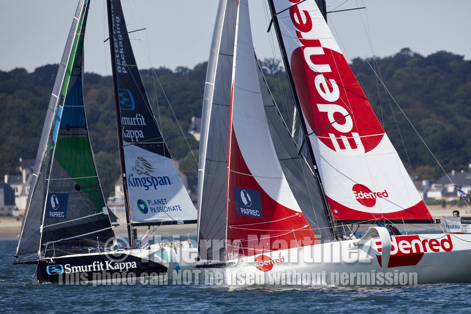 22_32901   © Thierry Martinez.PORT LA FORET, FRANCE. 28 Aout  2022.53éme édition de la Solitaire du Figaro.Départ de la 2éme étape , Port La Forêt   Royan (635NM).