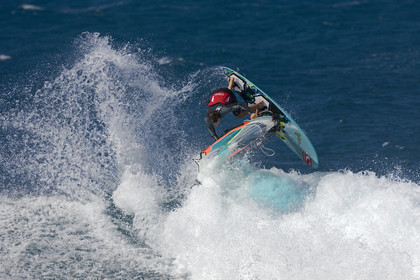 Windsurf in waves at Hookip'a Beach - North Shore Maui - Hawaii.