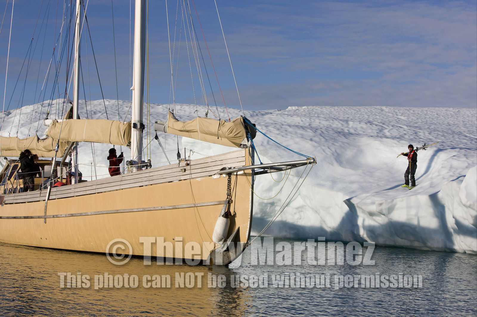 Schooner LA LOUISE sailing on west coast of Greenland.