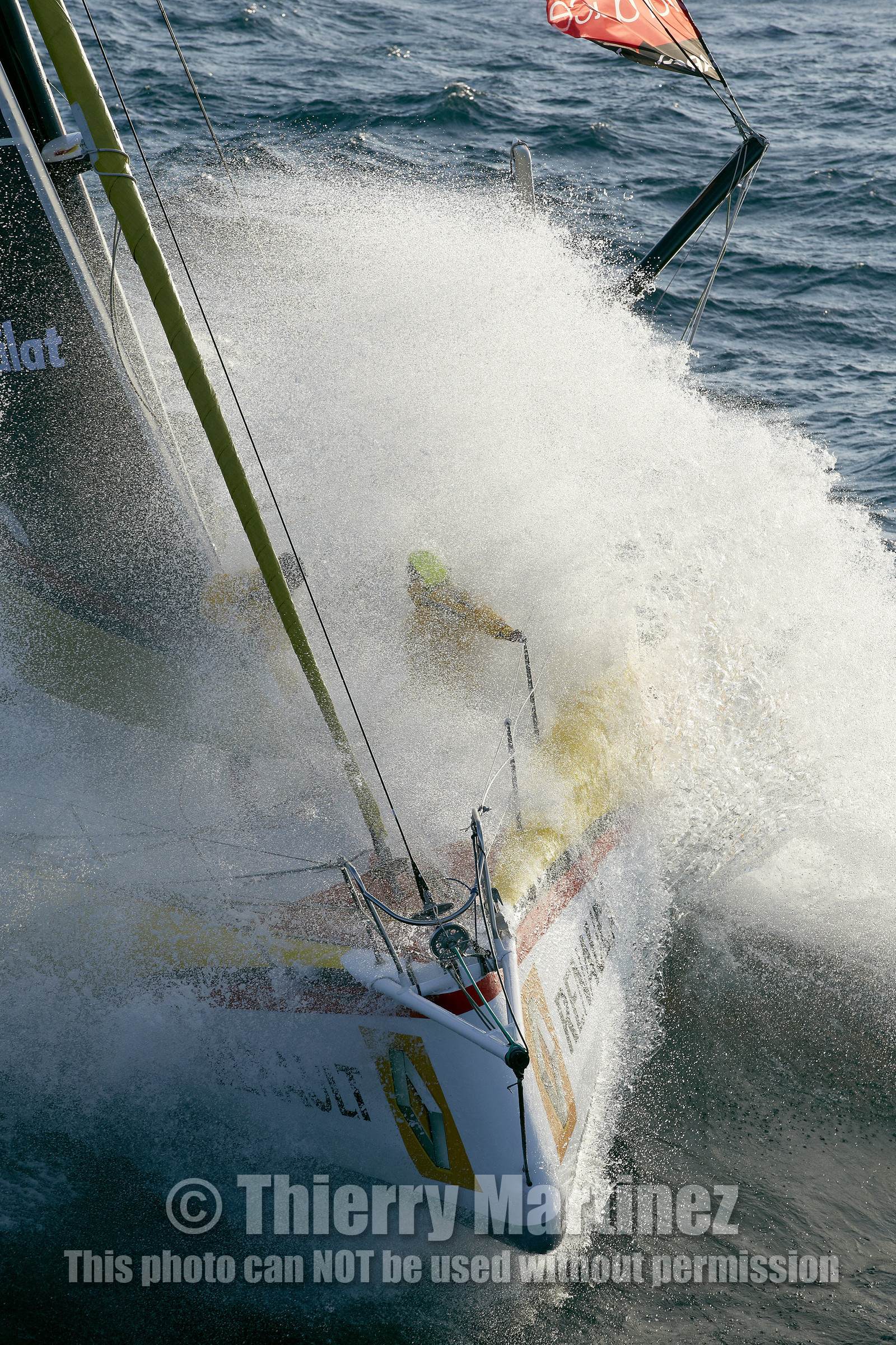 2014 BARCELONA WORLD RACE. Bernard Stamm (SUI) & Jean Le Cam (FRA) on CHEMINEES POUJOULAT