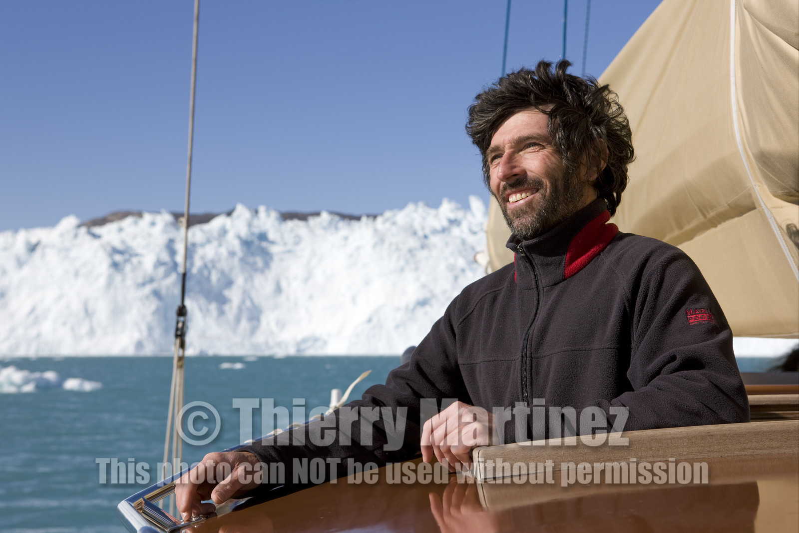Schooner LA LOUISE sailing on west coast of Greenland.