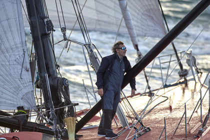 Départ de Jeff Pellet (FRA) sur son bateau COME IN VENDEE POUR UN TOUR DU MONDE;