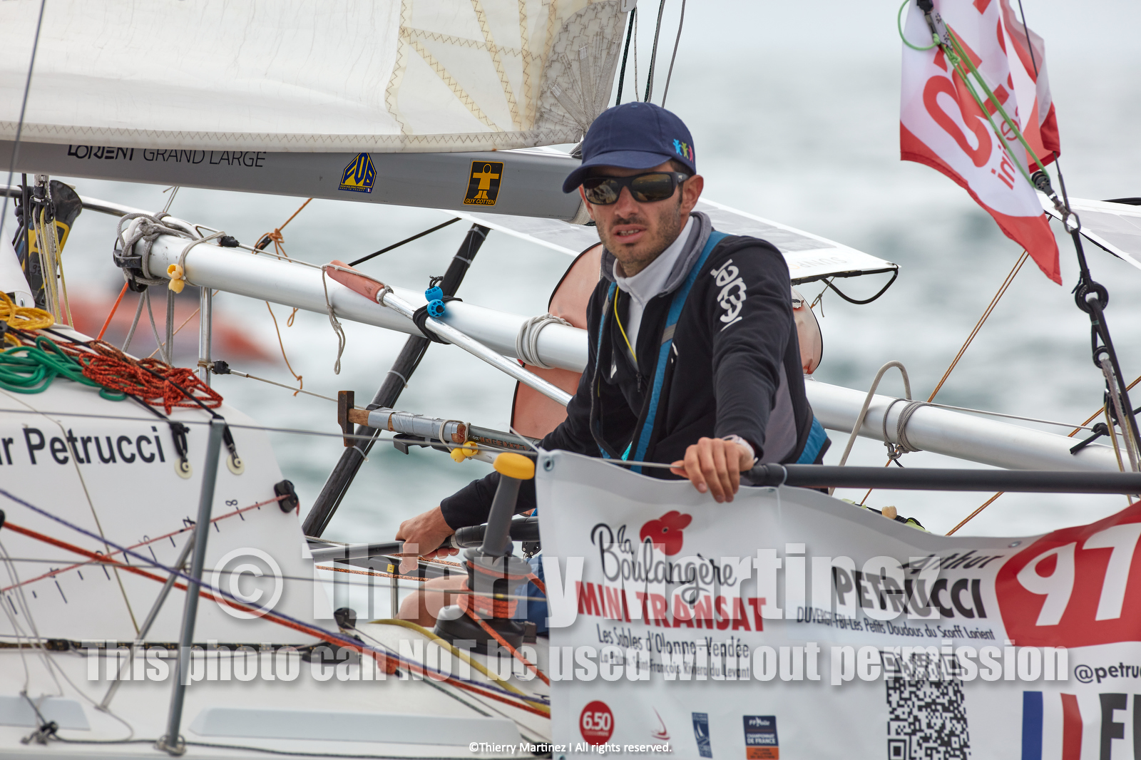 23_22367   © Thierry Martinez. LES SABLES D'OLONNE, 85 - FRANCE 25 septembre 2023.Départ MINI TRANSAT 2023. Départ du Dimanche 24 septembre retardé au Lundi 25 Sept .Les Sables d’Olonne (FRA)    Santa Cruz de la Palma ( Canaries)    St François ( Guadeloupe): 4050 NM.