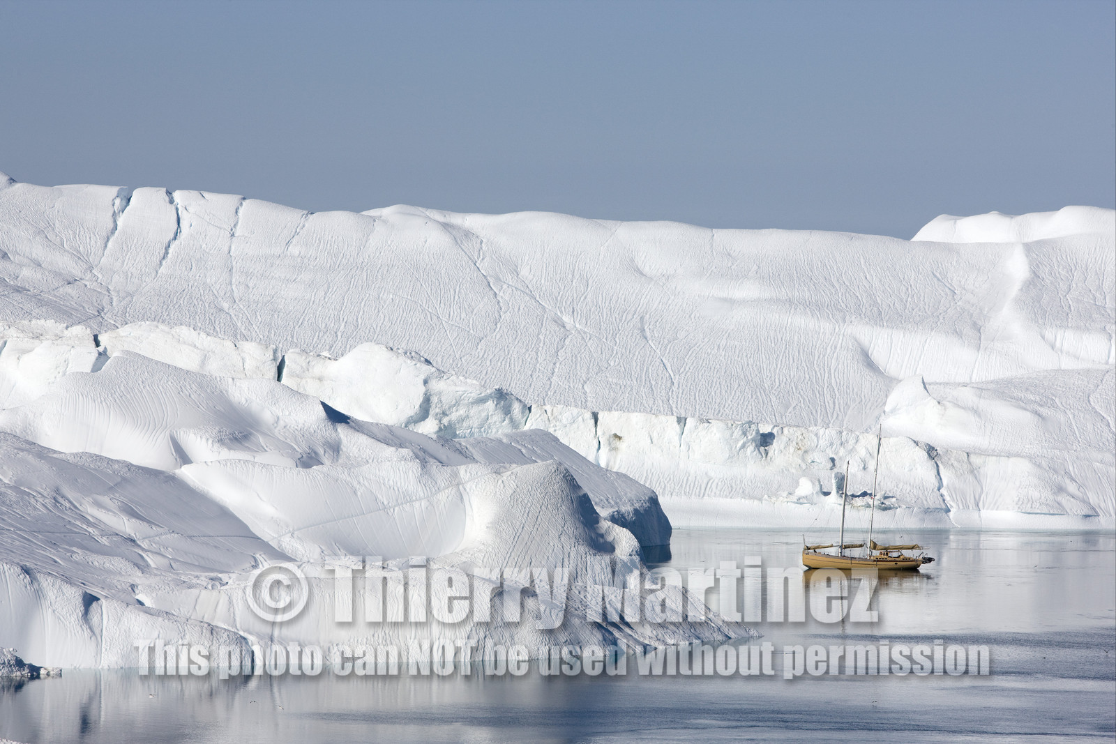 Schooner LA LOUISE sailing on west coast of Greenland.