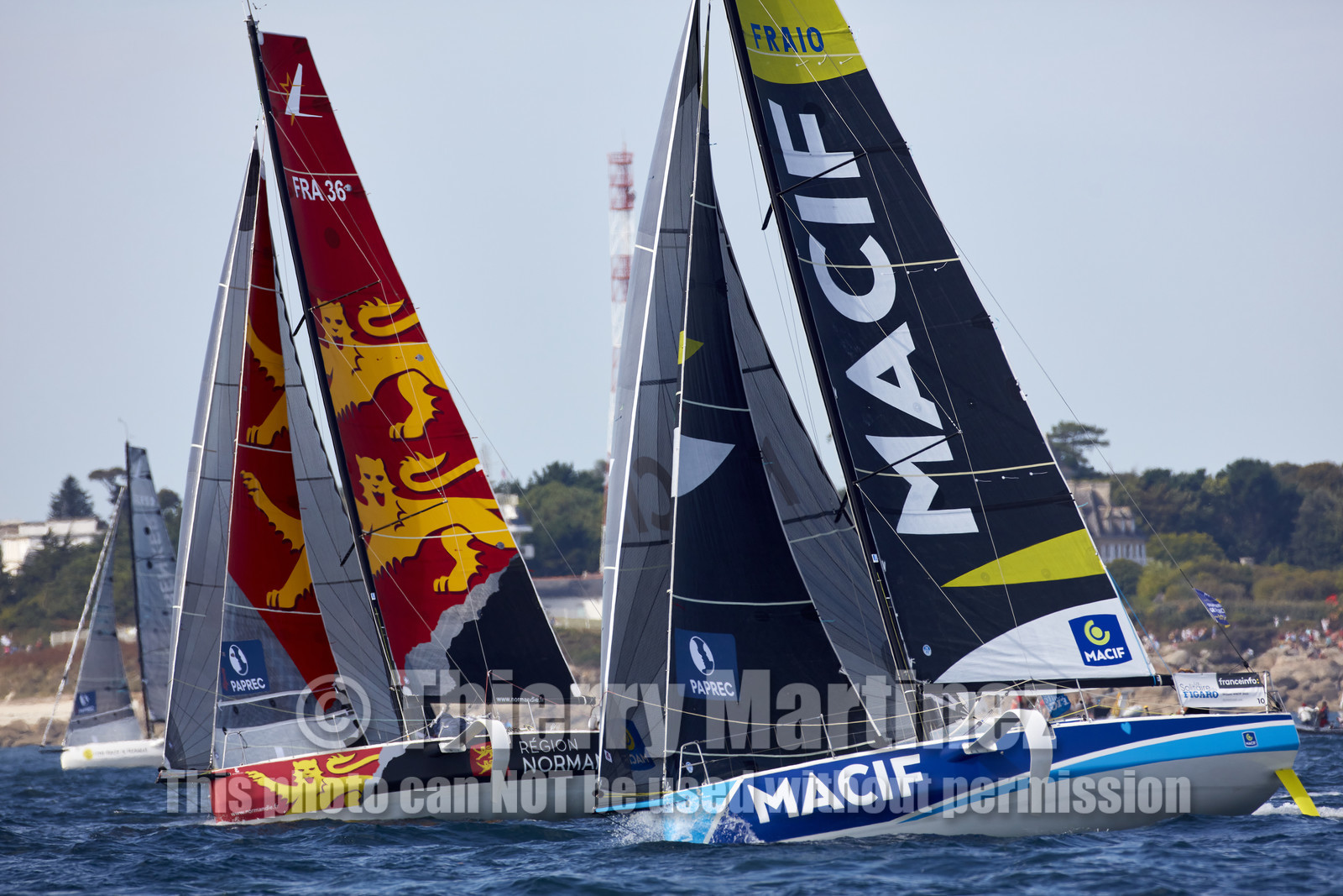 22_33074   © Thierry Martinez.PORT LA FORET, FRANCE. 28 Aout  2022.53éme édition de la Solitaire du Figaro.Départ de la 2éme étape , Port La Forêt   Royan (635NM).