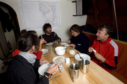 Schooner LA LOUISE sailing on west coast of Greenland.