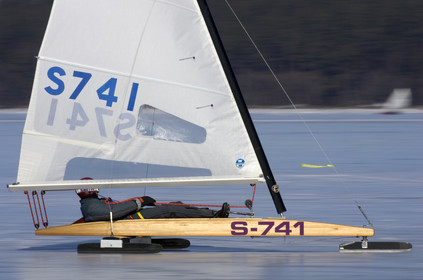 Ice Boats in Stockholm Archipelago - March 2005.