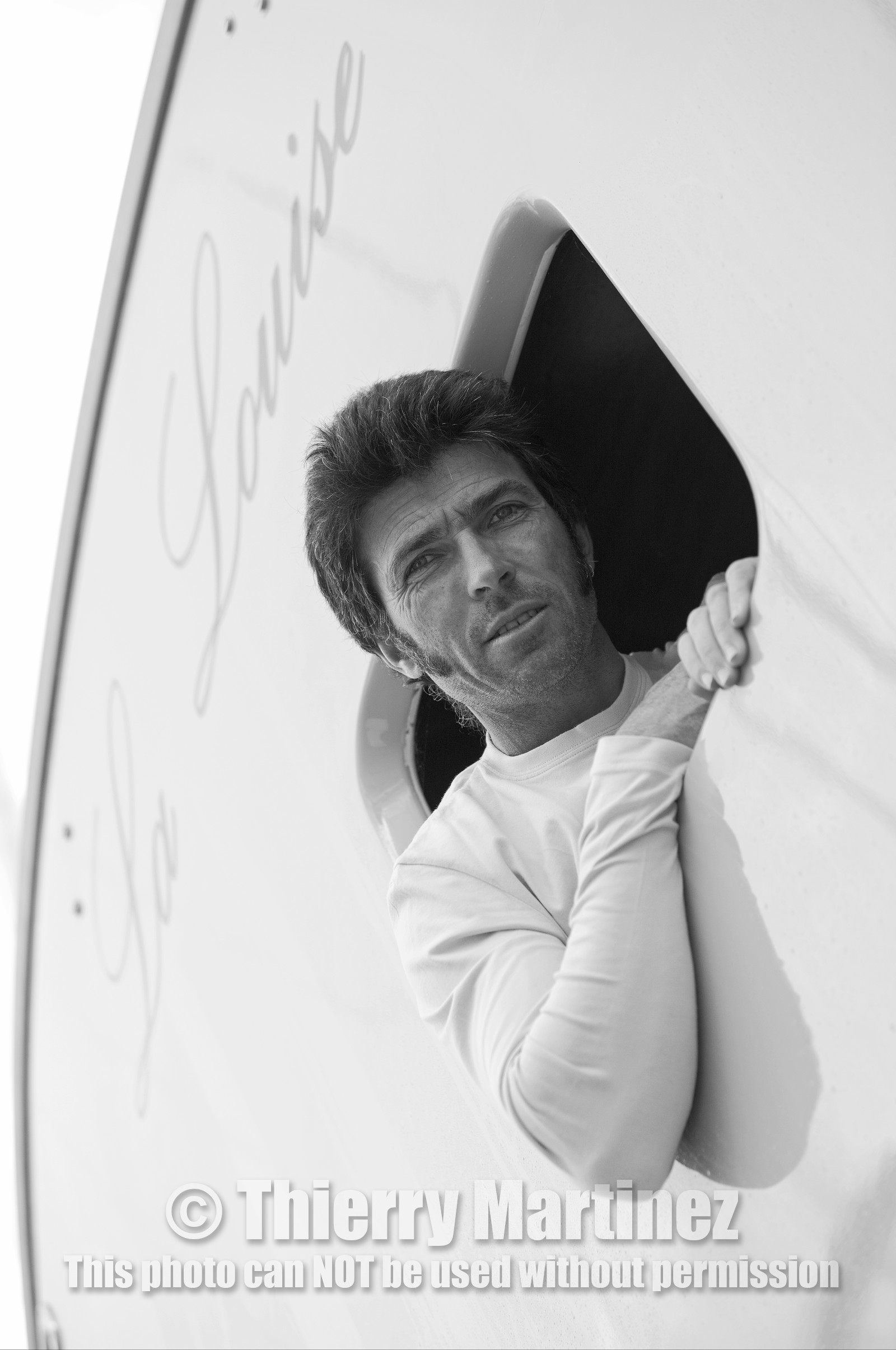 Thierry Dubois (FRA) et son bateau LA LOUISE