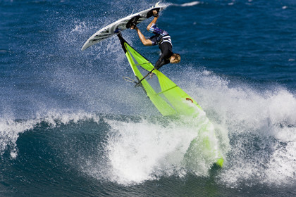 Windsurf in waves at Hookip'a Beach - North Shore Maui - Hawaii.