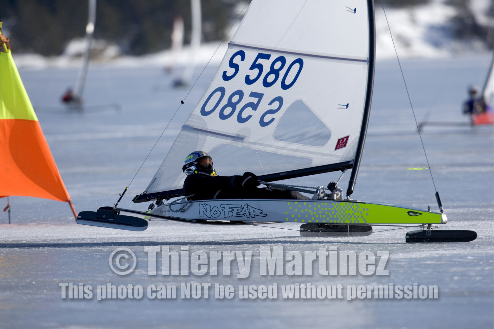 Ice Boats in Stockholm Archipelago - March 2005.
