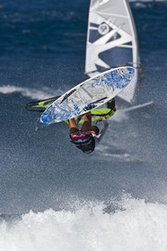 Windsurf in waves at Hookip'a Beach - North Shore Maui - Hawaii.