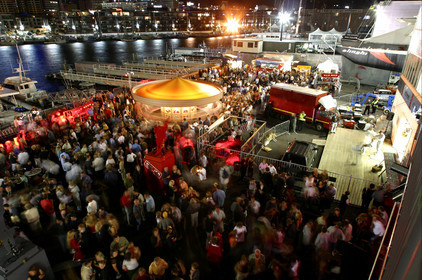 03_1498D ©Th.MartinezAuckland (NZ) . America's Cup 2003. 2nd March 2003. Winning party at Alinghi base..Alinghi Team winner of America's Cup 2003...