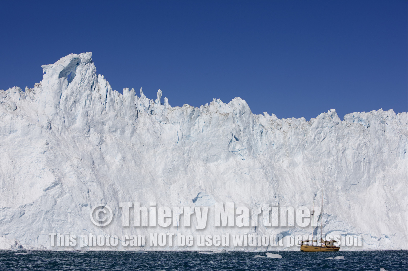 Schooner LA LOUISE sailing on west coast of Greenland.