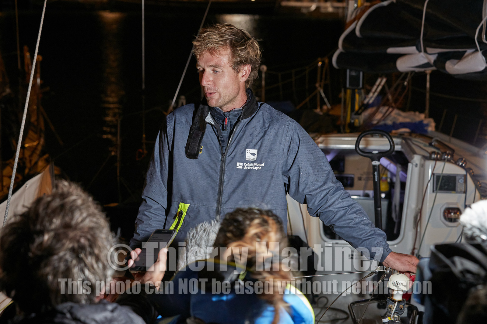 22_35209   © Thierry Martinez.ST NAZAIRE, FRANCE.07 Sept 2022.53éme édition de la Solitaire du Figaro.Arrivée de la 3éme étape , Royan    St Nazaire.Tom Laperche (Région Bretagne-CMB Performance) vainqueur de l’étape et de l’édition de la Solitaire du Figaro 2022.