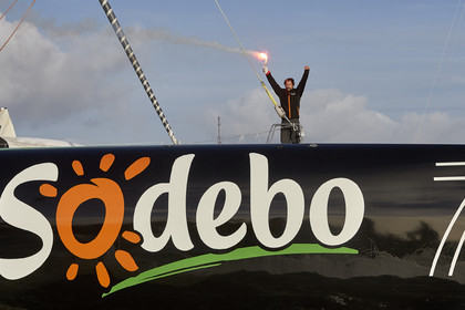 Single-handed sailing round the world record .