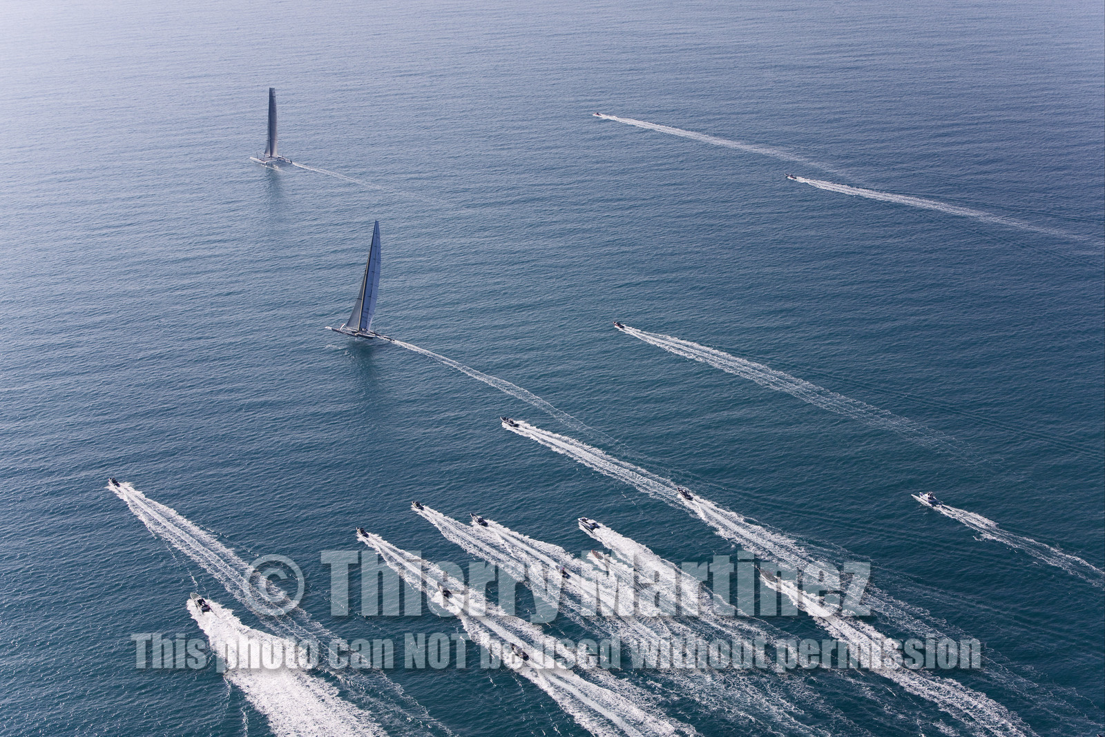 33rd  AMERICA'S CUP Valencia Spain, February 2010 - Defender:  ALINGHI (ALINGHI 5) vs Challenger : BMW Oracle Racing (USA 17)