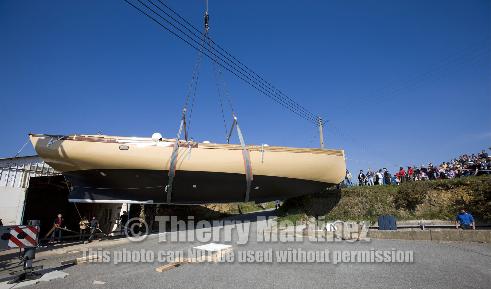 Launch of Thierry Dubois (FRA) new schooner LA LOUISE