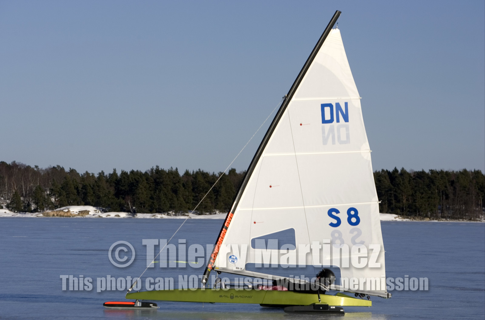 Ice Boats in Stockholm Archipelago - March 2005.