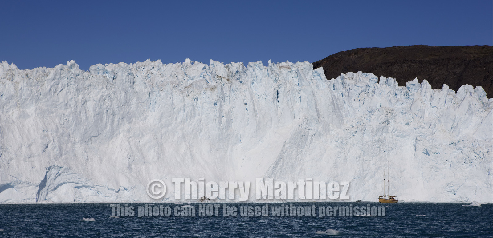 Schooner LA LOUISE sailing on west coast of Greenland.