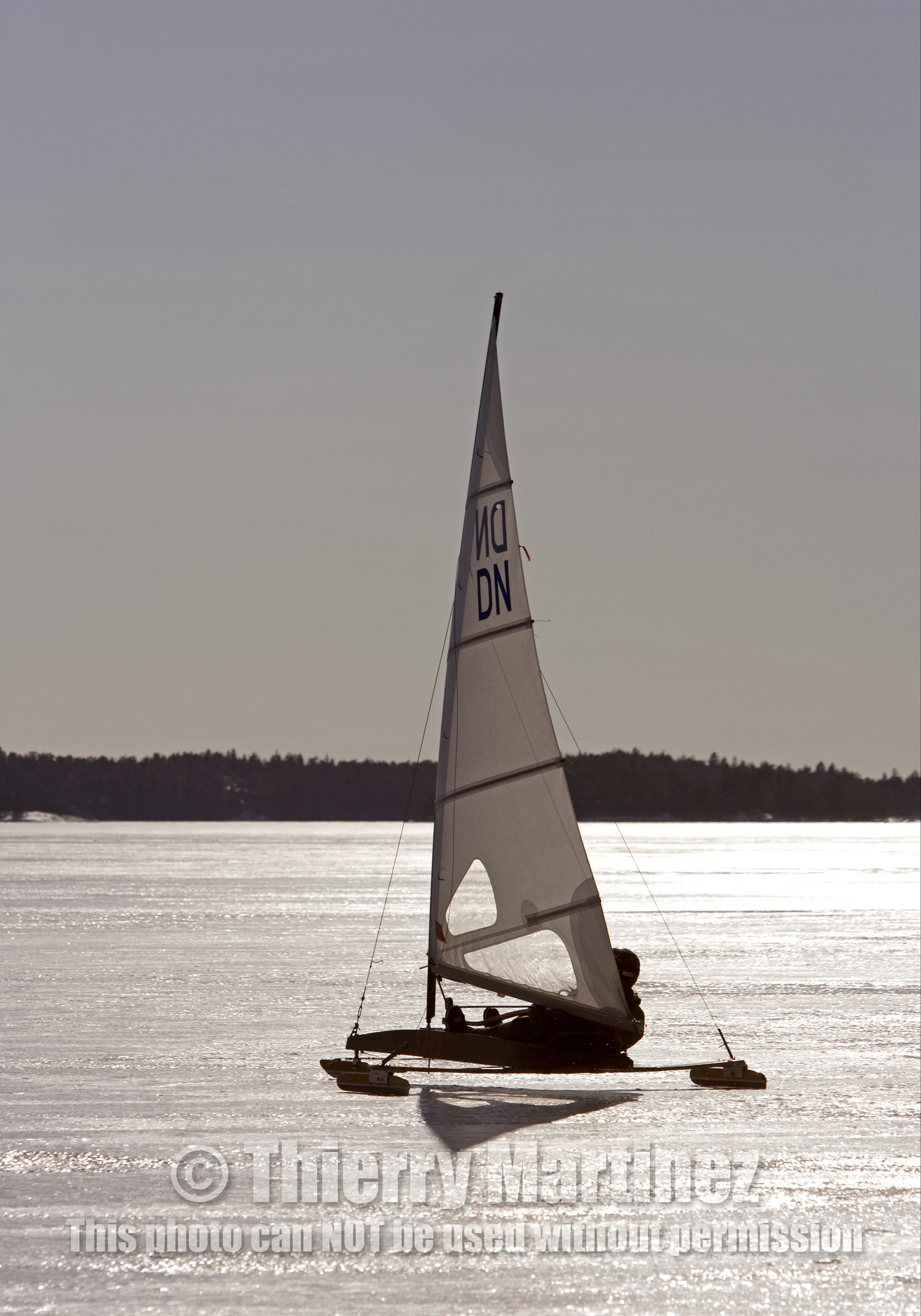 Ice Boats in Stockholm Archipelago - March 2005.