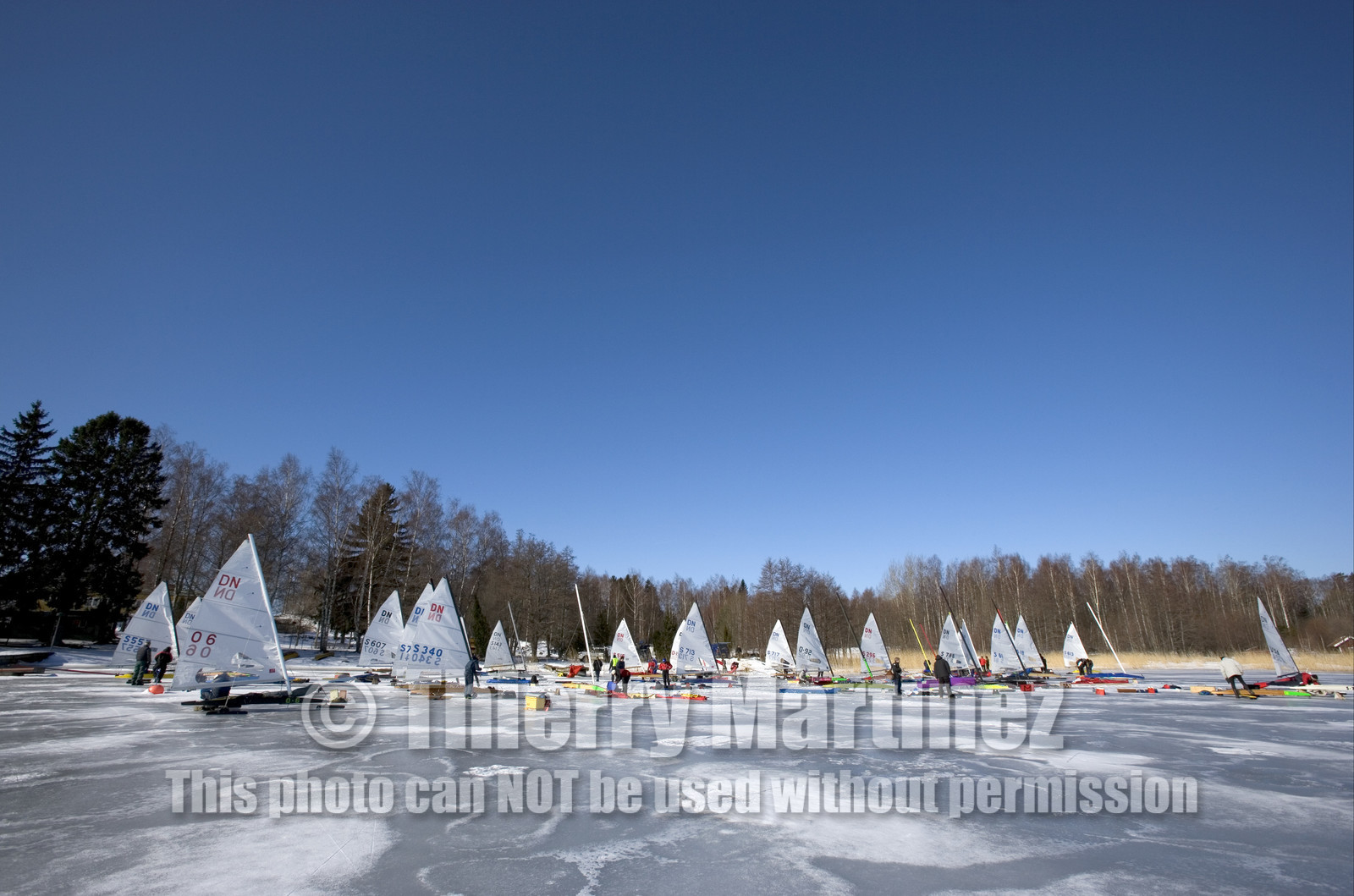 Ice Boats in Stockholm Archipelago - March 2005.