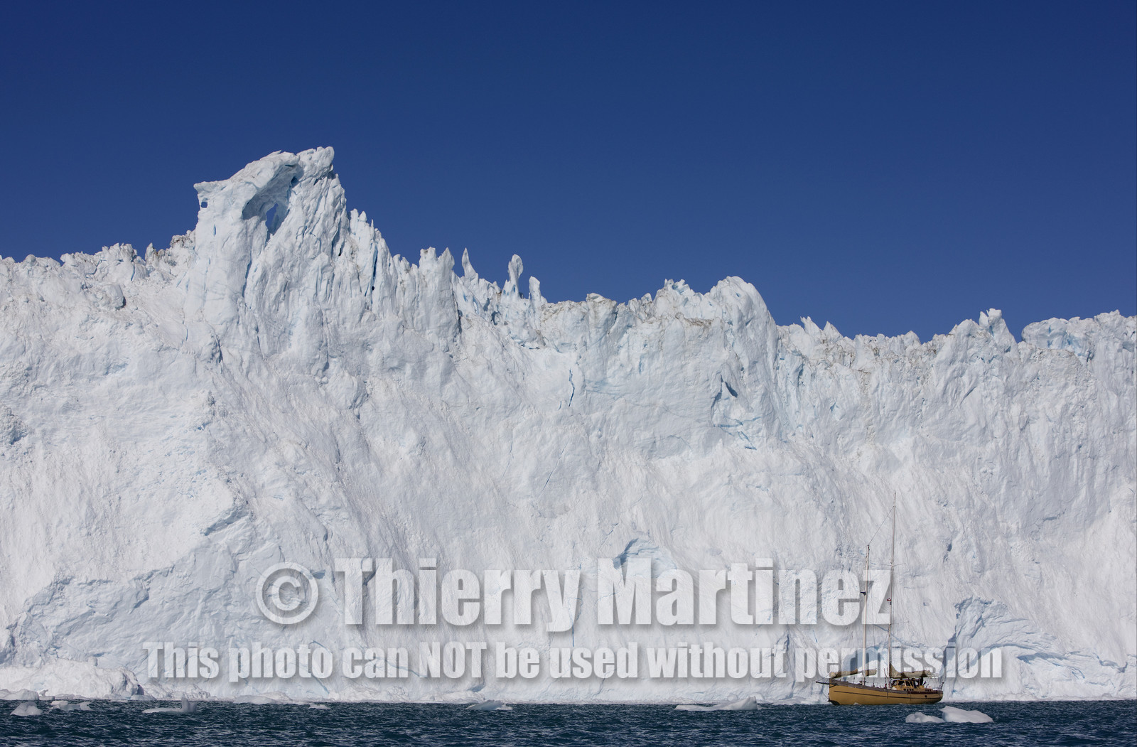 Schooner LA LOUISE sailing on west coast of Greenland.