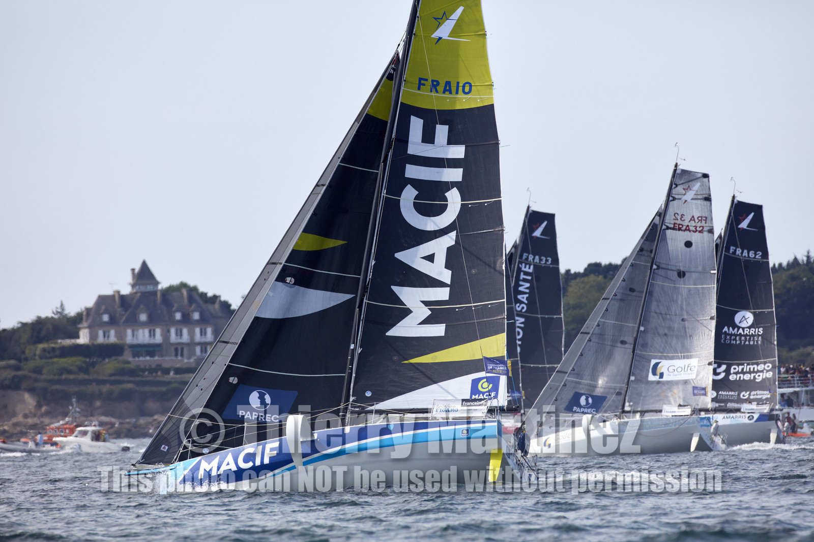 22_32964   © Thierry Martinez.PORT LA FORET, FRANCE. 28 Aout  2022.53éme édition de la Solitaire du Figaro.Départ de la 2éme étape , Port La Forêt   Royan (635NM).