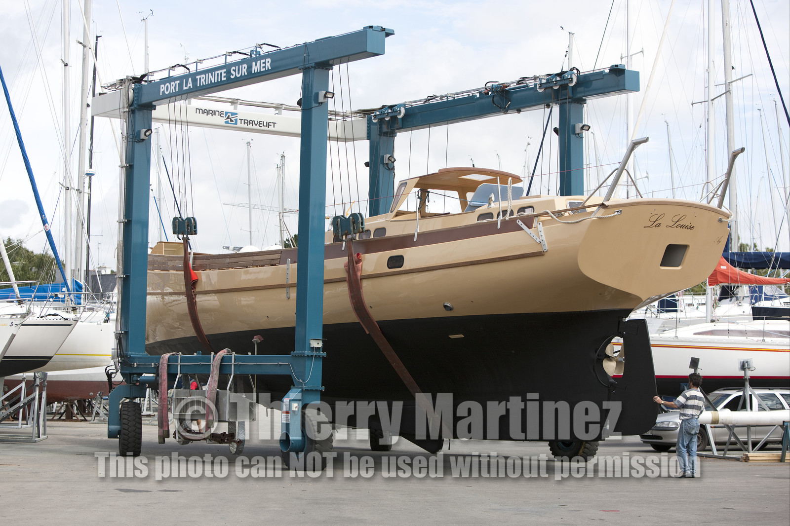 Launch of Thierry Dubois (FRA) new schooner LA LOUISE