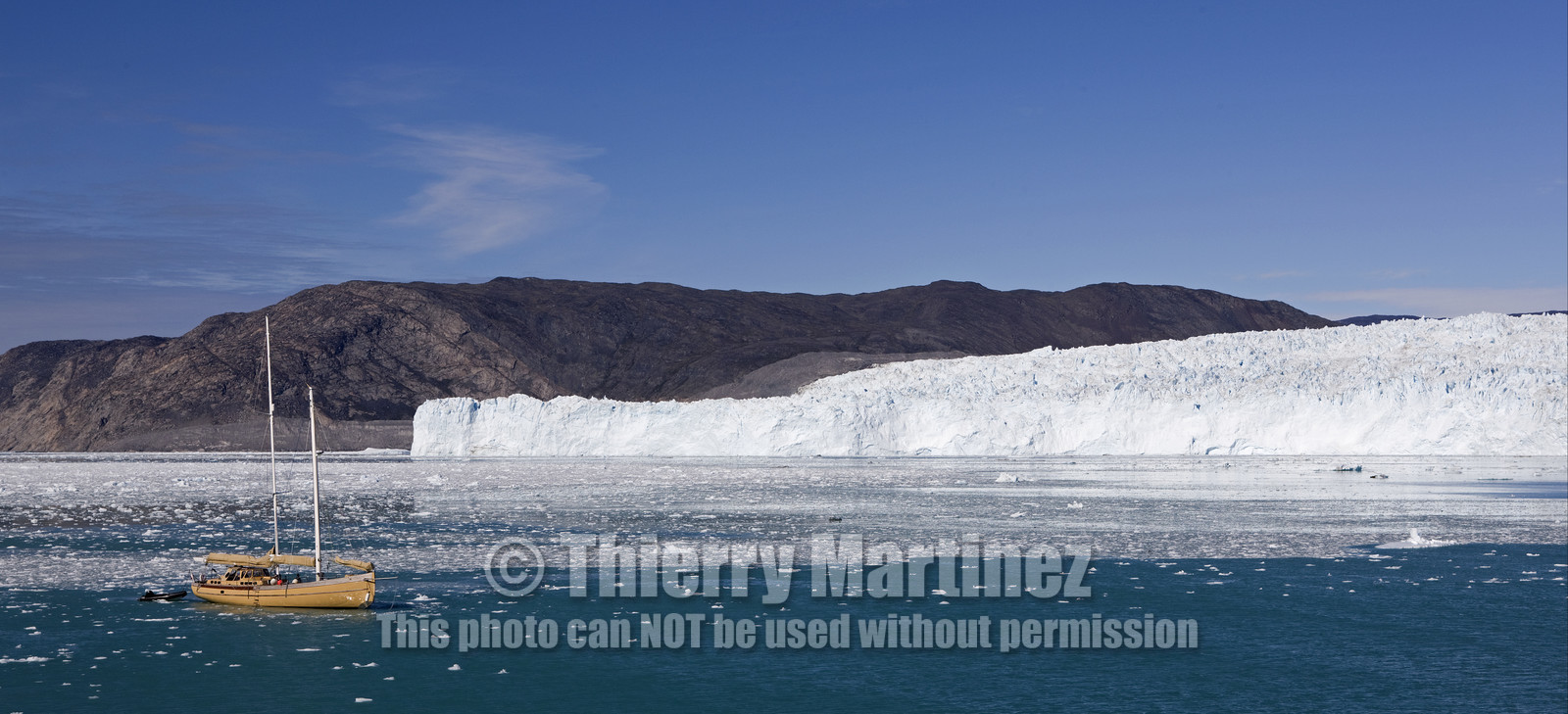 Schooner LA LOUISE sailing on west coast of Greenland.