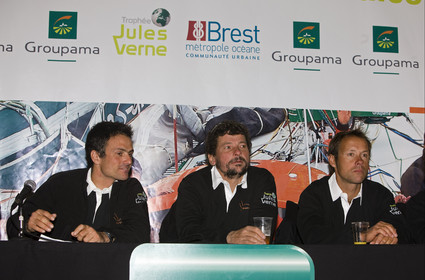 JULES VERNE TROPHY . New Round the World sailing Record for GROUPAMA 3, skipper Franck Cammas (FRA).