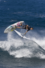 Windsurf in waves at Hookip'a Beach - North Shore Maui - Hawaii.