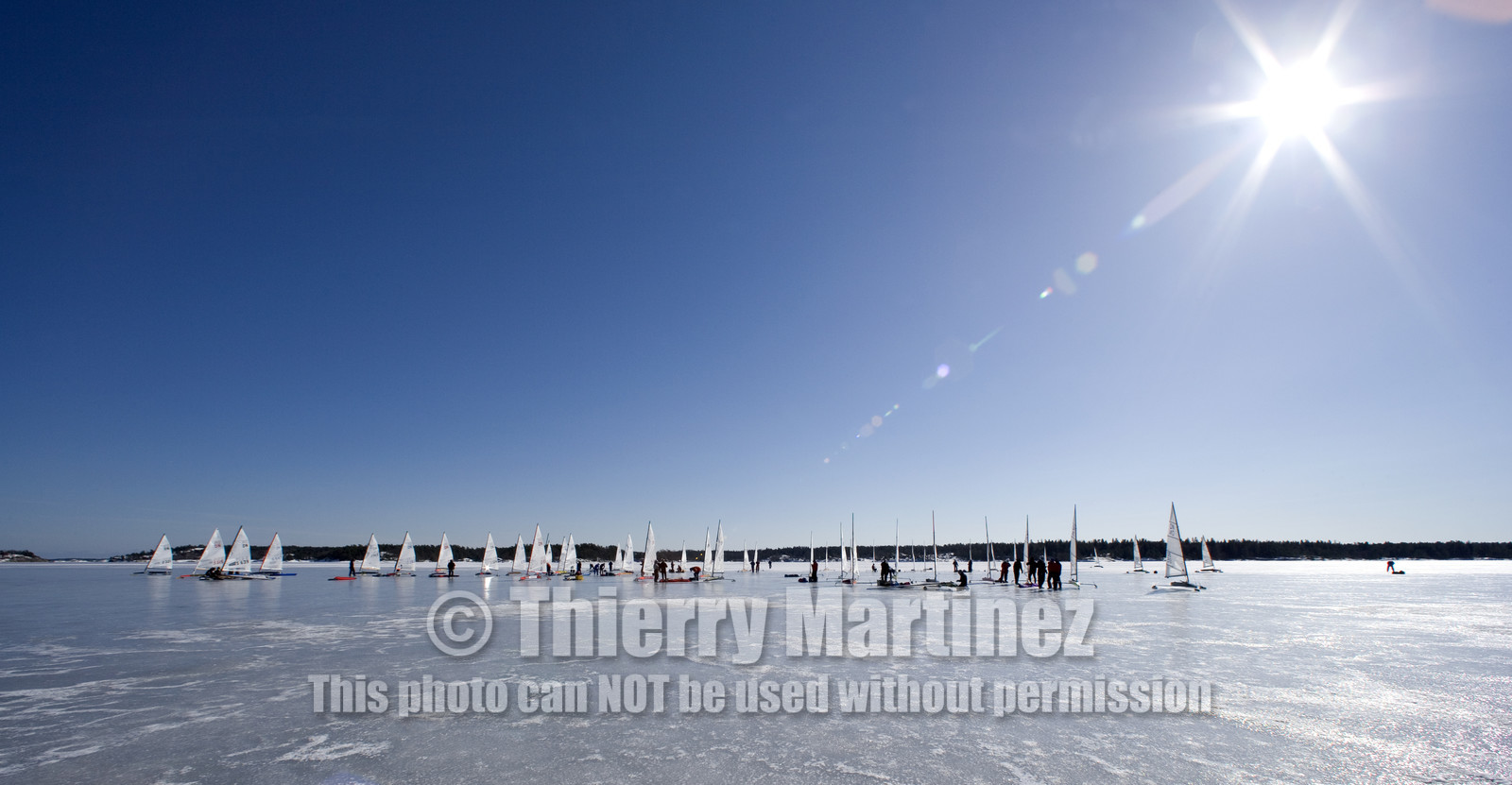 Ice Boats in Stockholm Archipelago - March 2005.