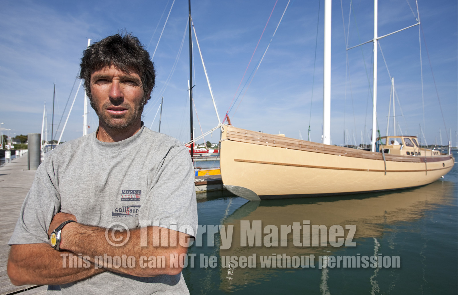 Launch of Thierry Dubois (FRA) new schooner LA LOUISE