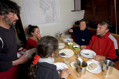 Schooner LA LOUISE sailing on west coast of Greenland.