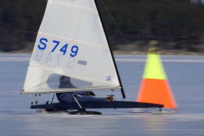 Ice Boats in Stockholm Archipelago - March 2005.