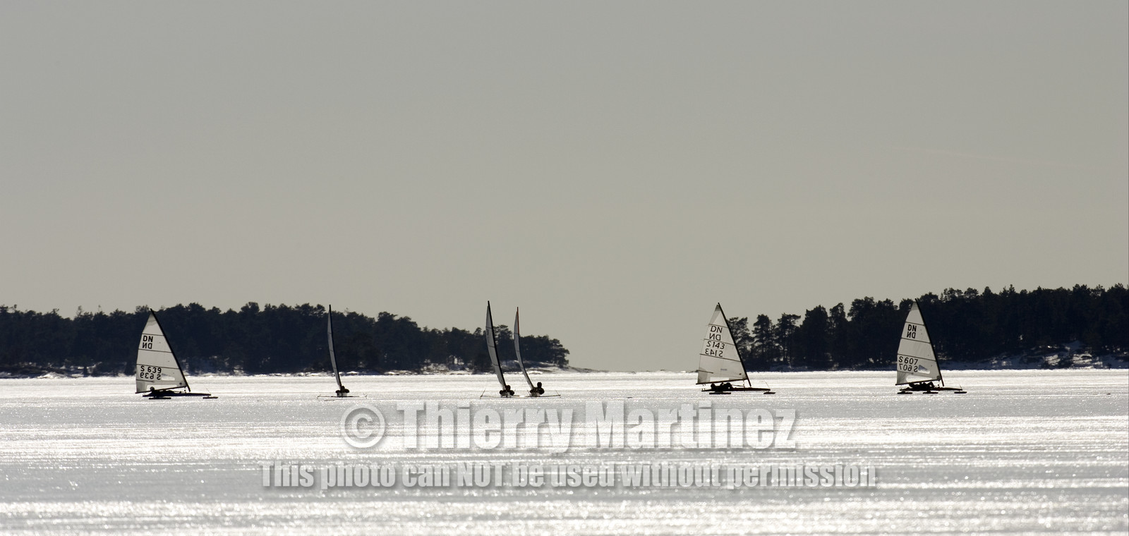 Ice Boats in Stockholm Archipelago - March 2005.