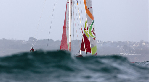 Thomas Coville (FRA) Solo Sailing Round the World Record attempt, Finish .
