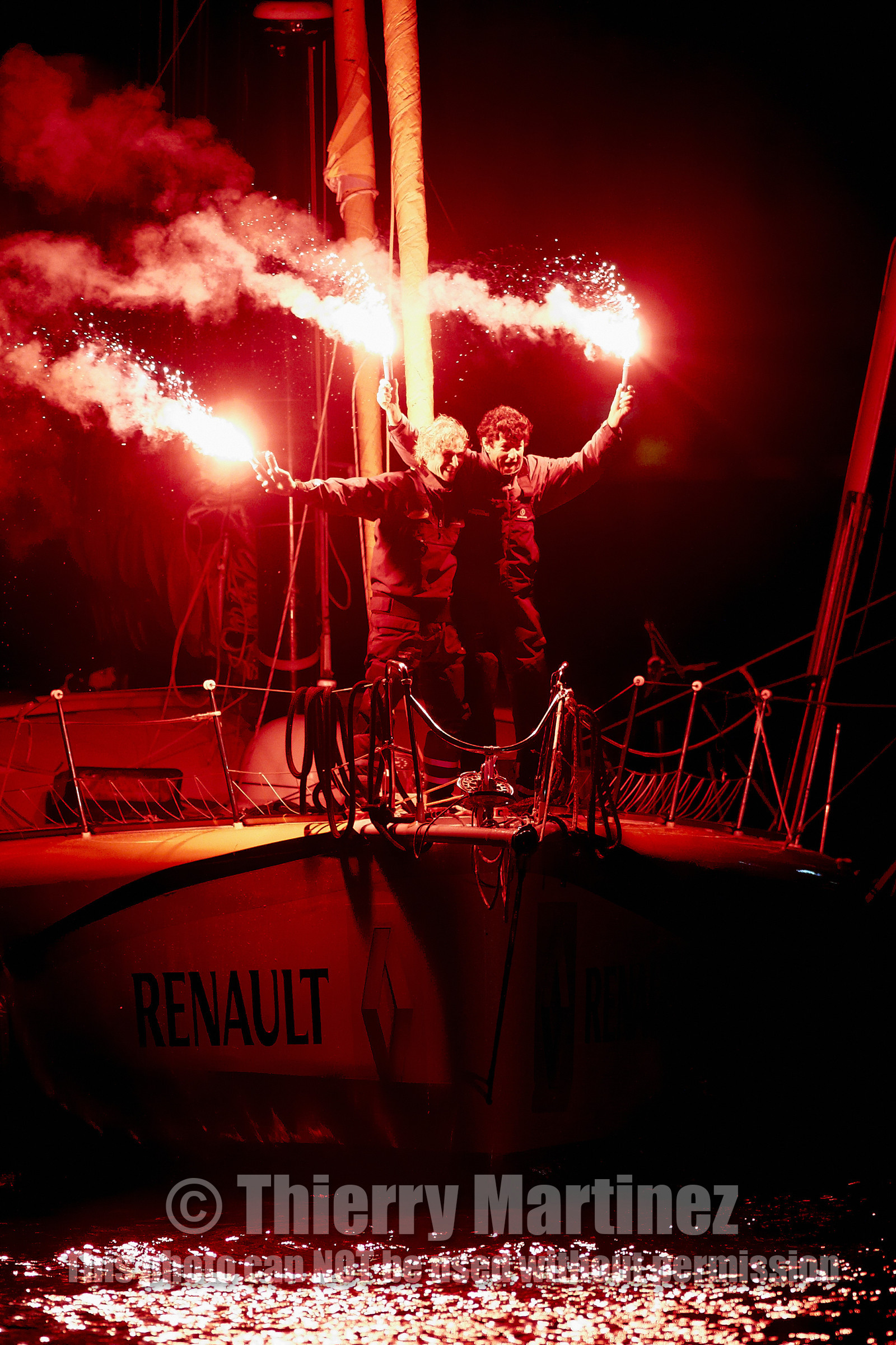 Bernard Stamm (SUI) & Jean Le Cam (FRA) winners of BWR 2014-15 on CHEMINEES POUJOULAT