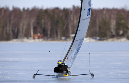 Ice Boats in Stockholm Archipelago - March 2005.