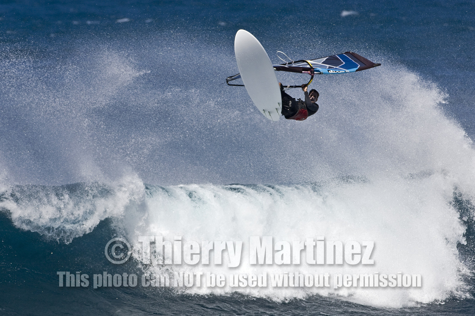 Windsurf in waves at Hookip'a Beach - North Shore Maui - Hawaii.