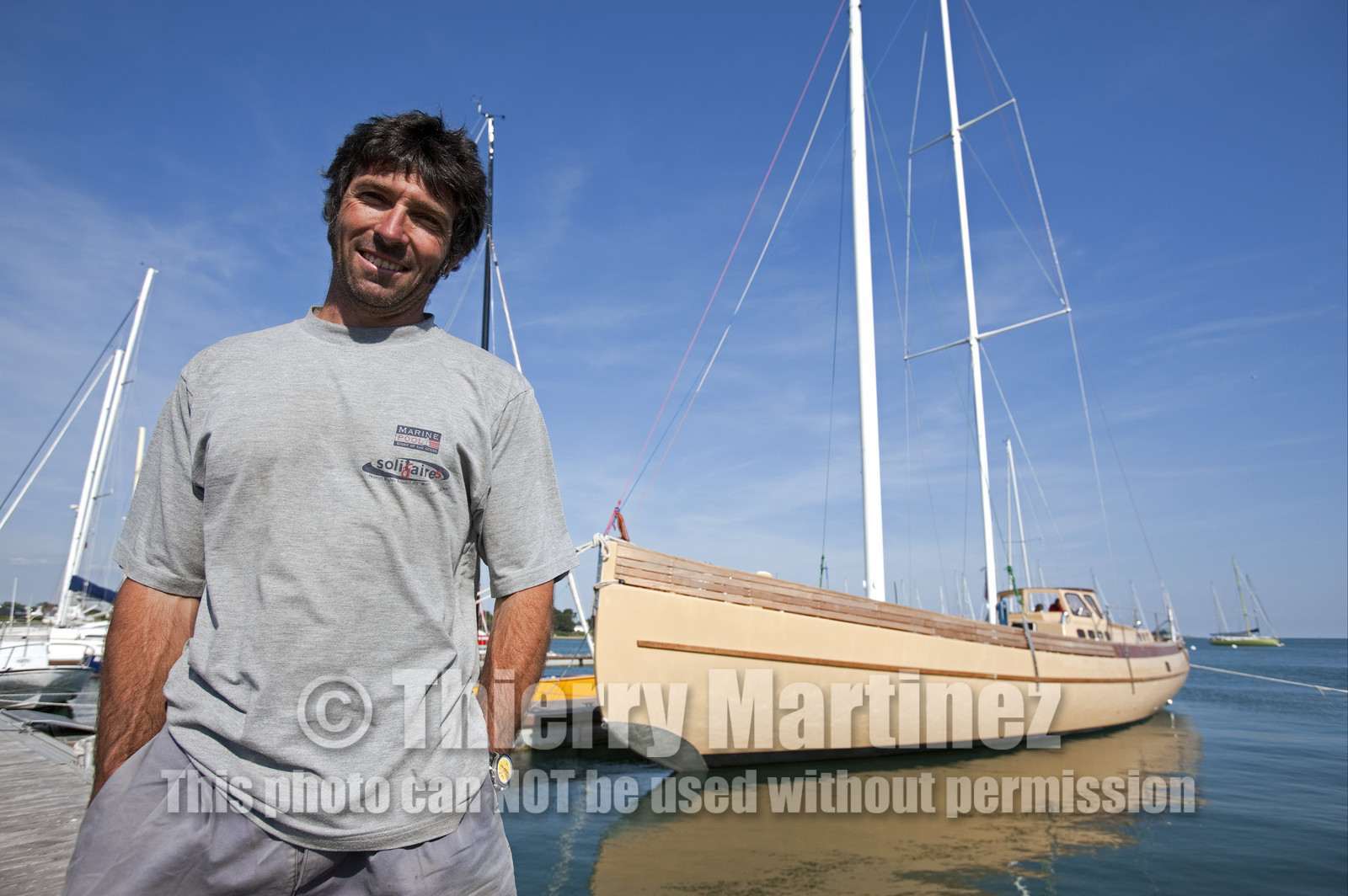 Launch of Thierry Dubois (FRA) new schooner LA LOUISE