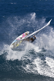 Windsurf in waves at Hookip'a Beach - North Shore Maui - Hawaii.