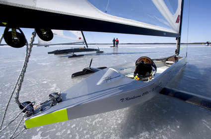 Ice Boats in Stockholm Archipelago - March 2005.