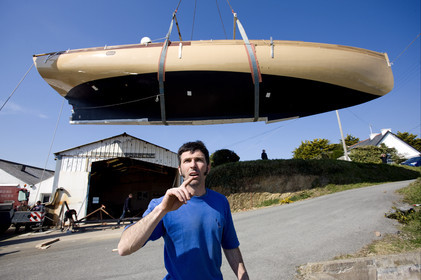 Launch of Thierry Dubois (FRA) new schooner LA LOUISE